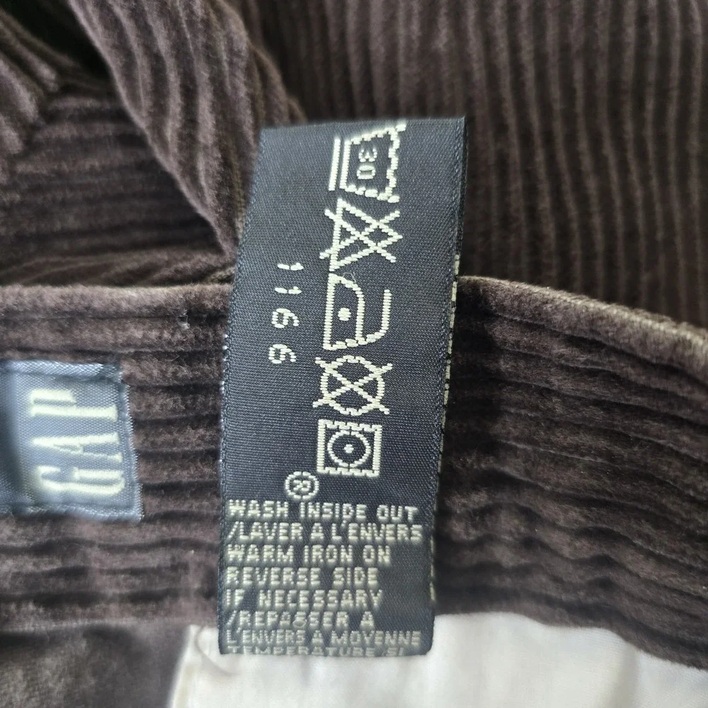 Gap Pants Mens 30x29 Corduroys‎ Brown VTG Y2K Straight Leg Cotton 90's